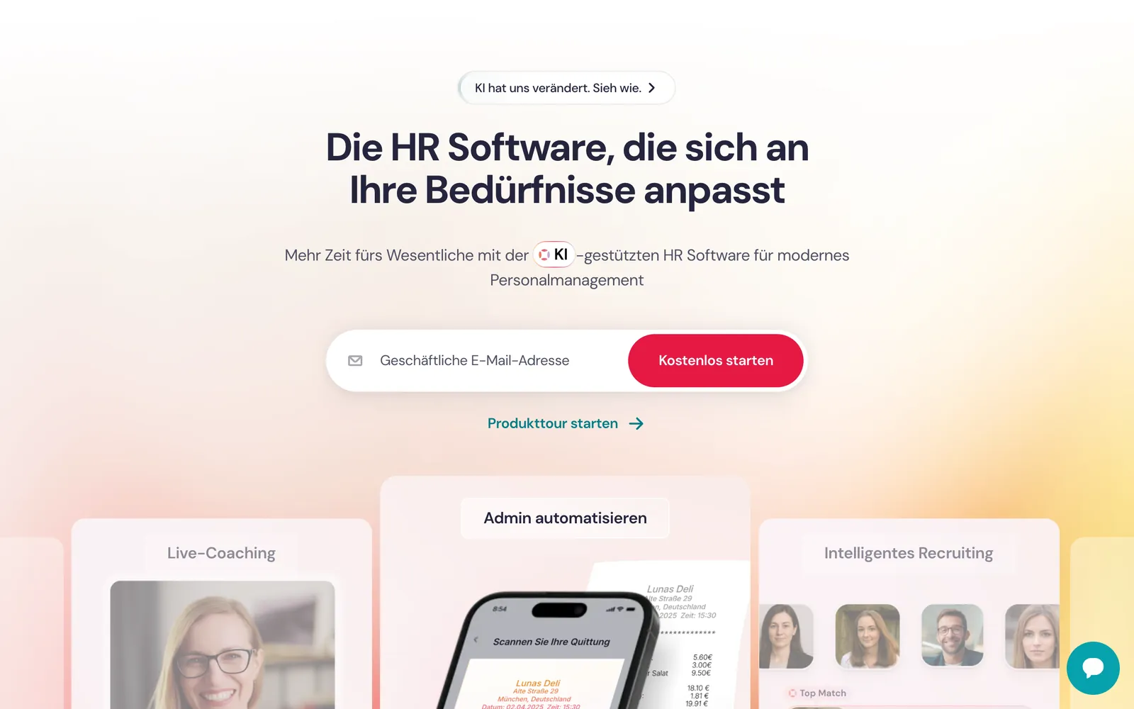 Startseite von Factorial
