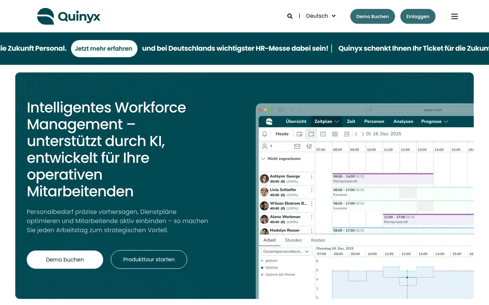 Startseite von Quinyx